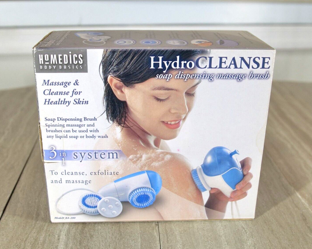 HOMEDICS HYDRO CLEANSE SOAP DISPENSING MASSAGING BRUSH 7.6cm 1 SYSTEM